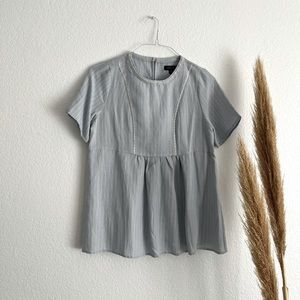 ROOLEE pale blue peplum top